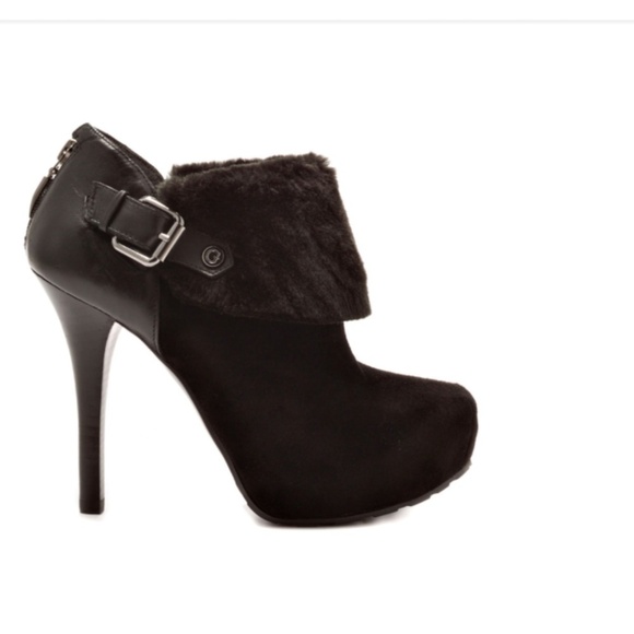 Guess Shoes Oleta Booties Dark Brown Suede, Size 7 - Picture 5 of 5